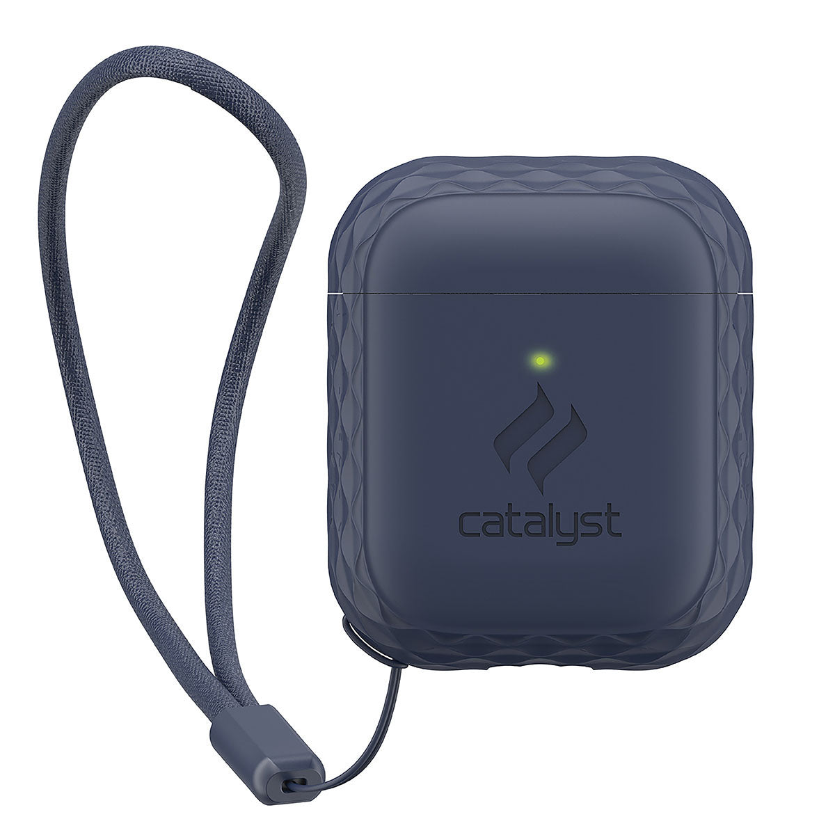 Catalyst airpods gen2/1 case lanyard showing the side of the case with lanyard