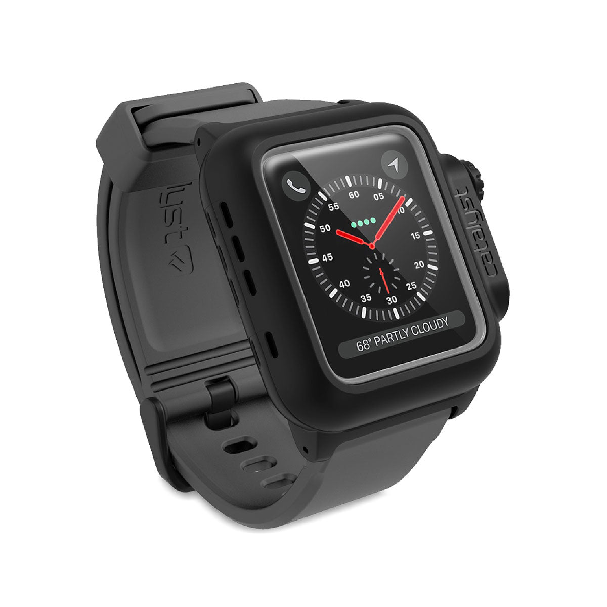 catalyst apple watch series 3 42mm waterproof case band showing the catalyst waterproof case for apple watch with gray band