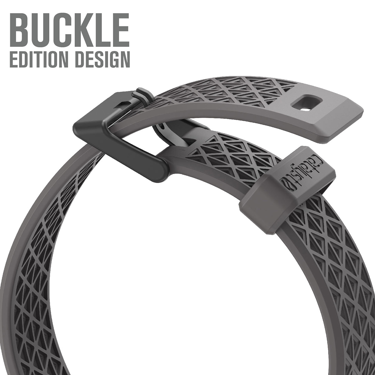 catalyst apple watch series 9 8 7 6 5 4 SE Gen 2 1 38 40 41mm sport band buckle edition showing the buckle edition design space gray text reads buckle edition design