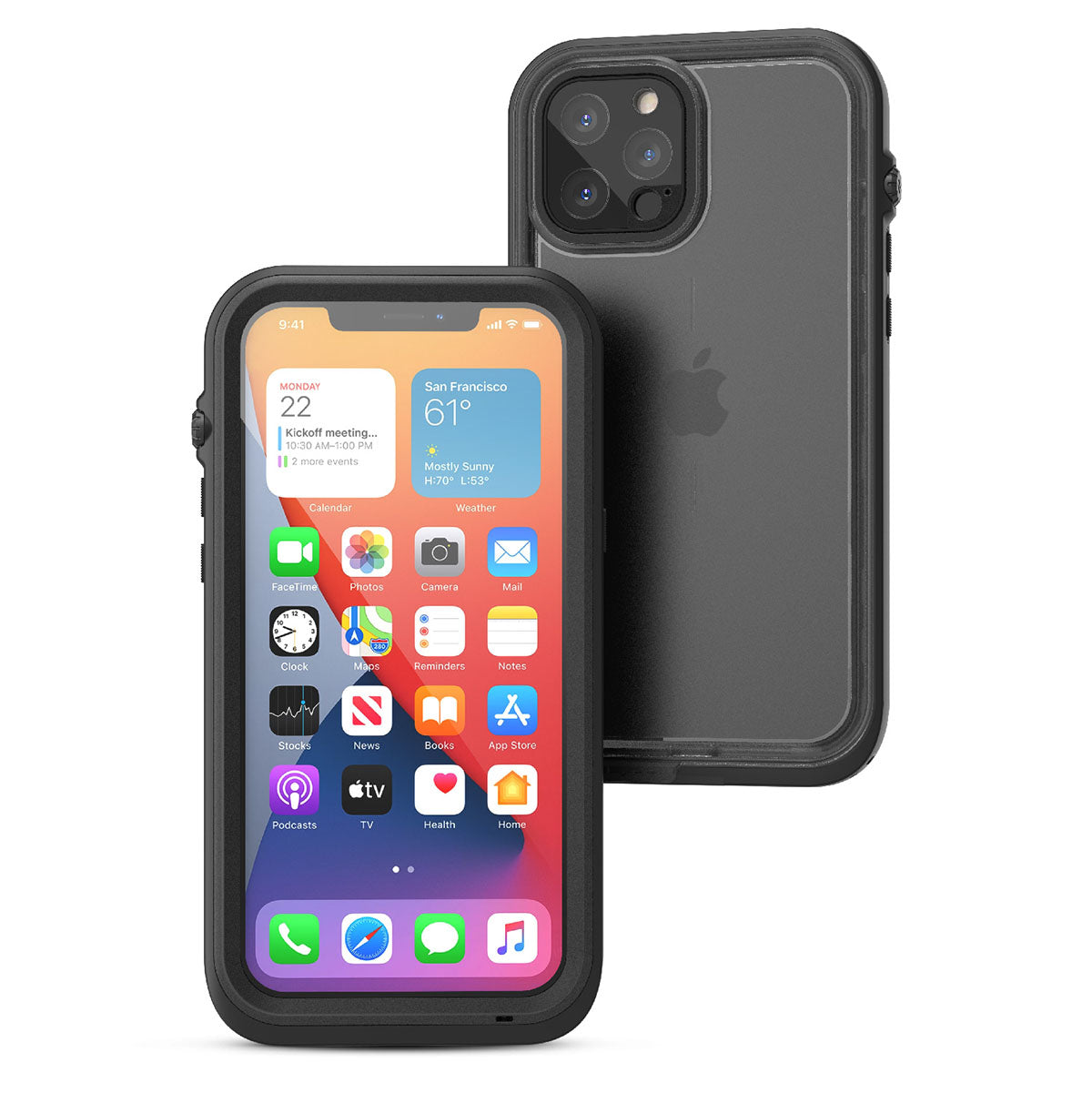 Catalyst iPhone 12 waterproof case total protection front and back sample