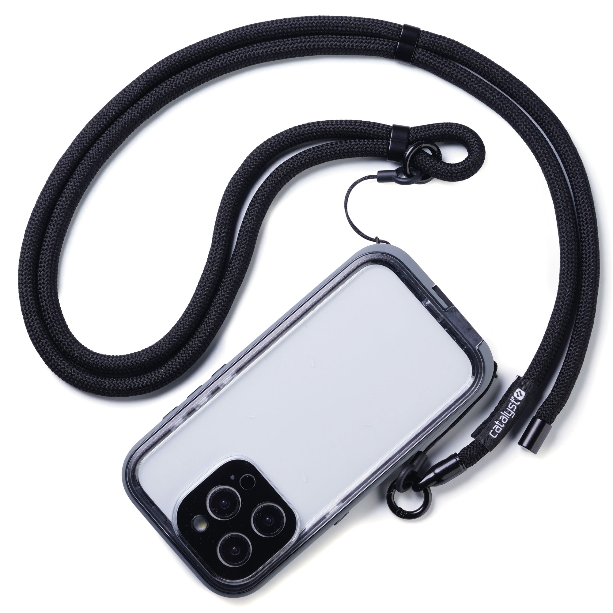 CATNECKLANBLK-FBA | Catalyst-Crossbody-Shoulder-Strap-attached-to-Waterproof-Case-for-iPhone-Hero-Listing-Black