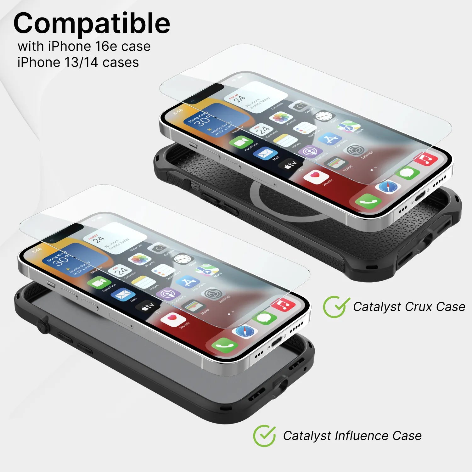 iPhone 16e / 14 / 13 - Tempered Glass Screen Protector