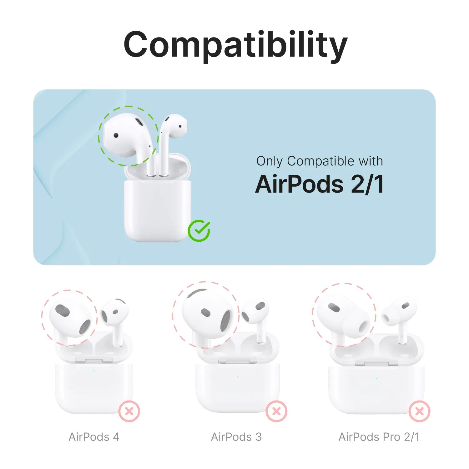 AirPods (Gen 2/1) - Waterproof Case + Carabiner