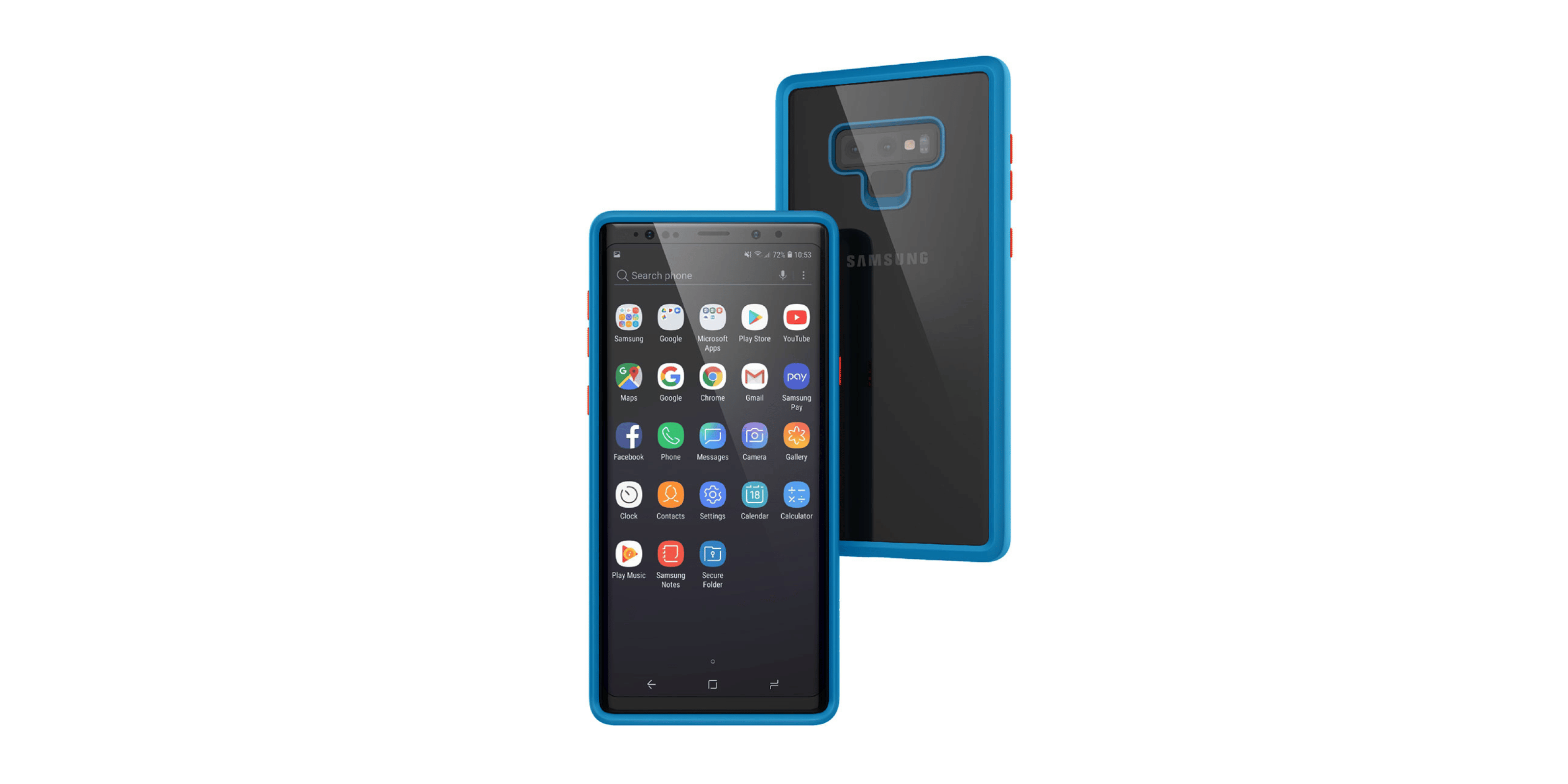 Samsung Galaxy Waterproof Case Front and Back