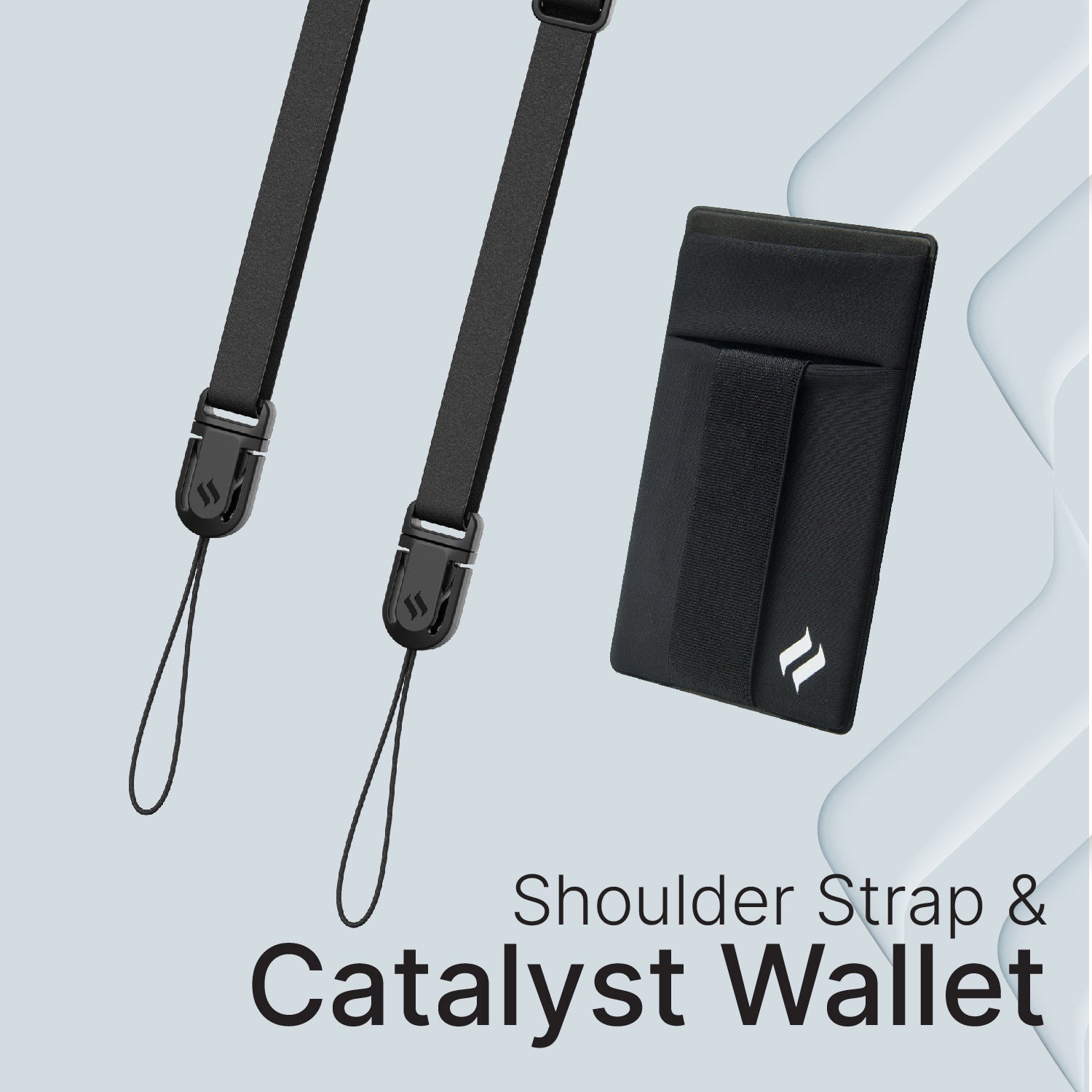 Catalyst stick on wallet and shoulder strap bundle wallet and strap picture only