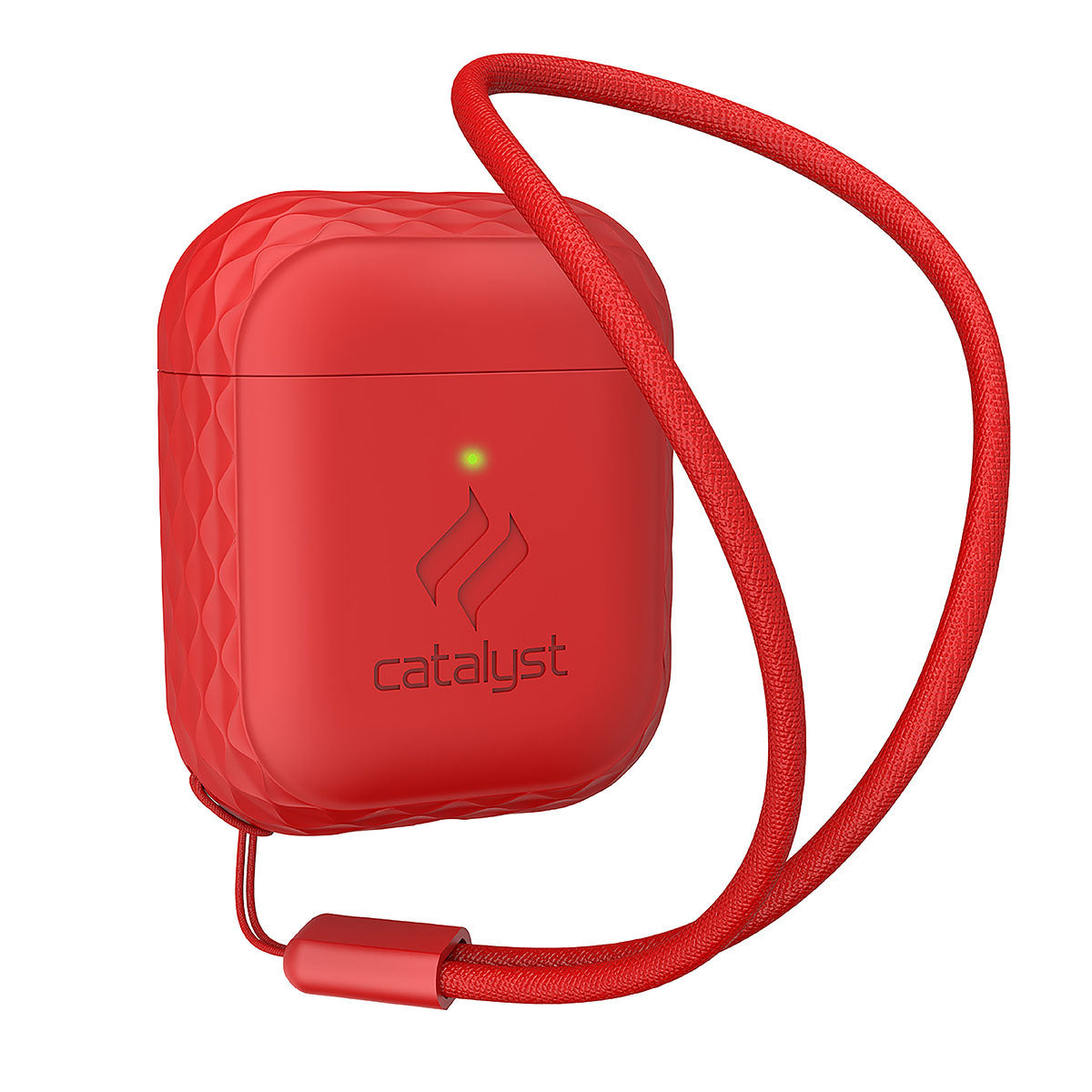 Catalyst airpods gen2/1 case lanyard showing the side of the case with lanyard
