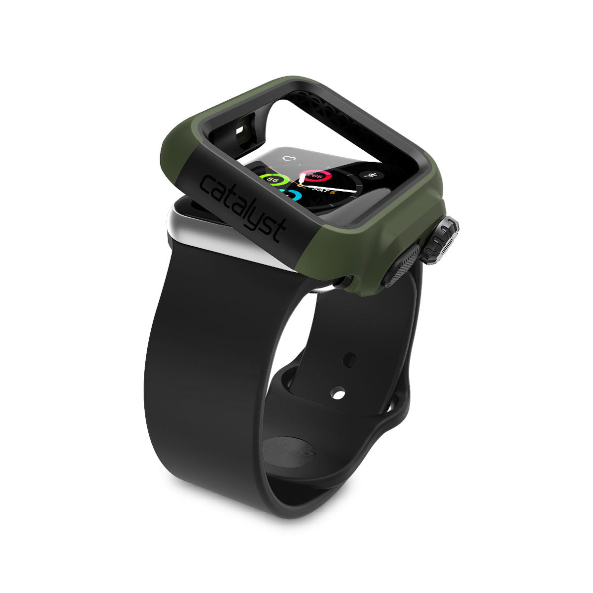 catalyst apple watch series 3 2 38mm impact protection case army green impact case uninstalled on top of the apple watch