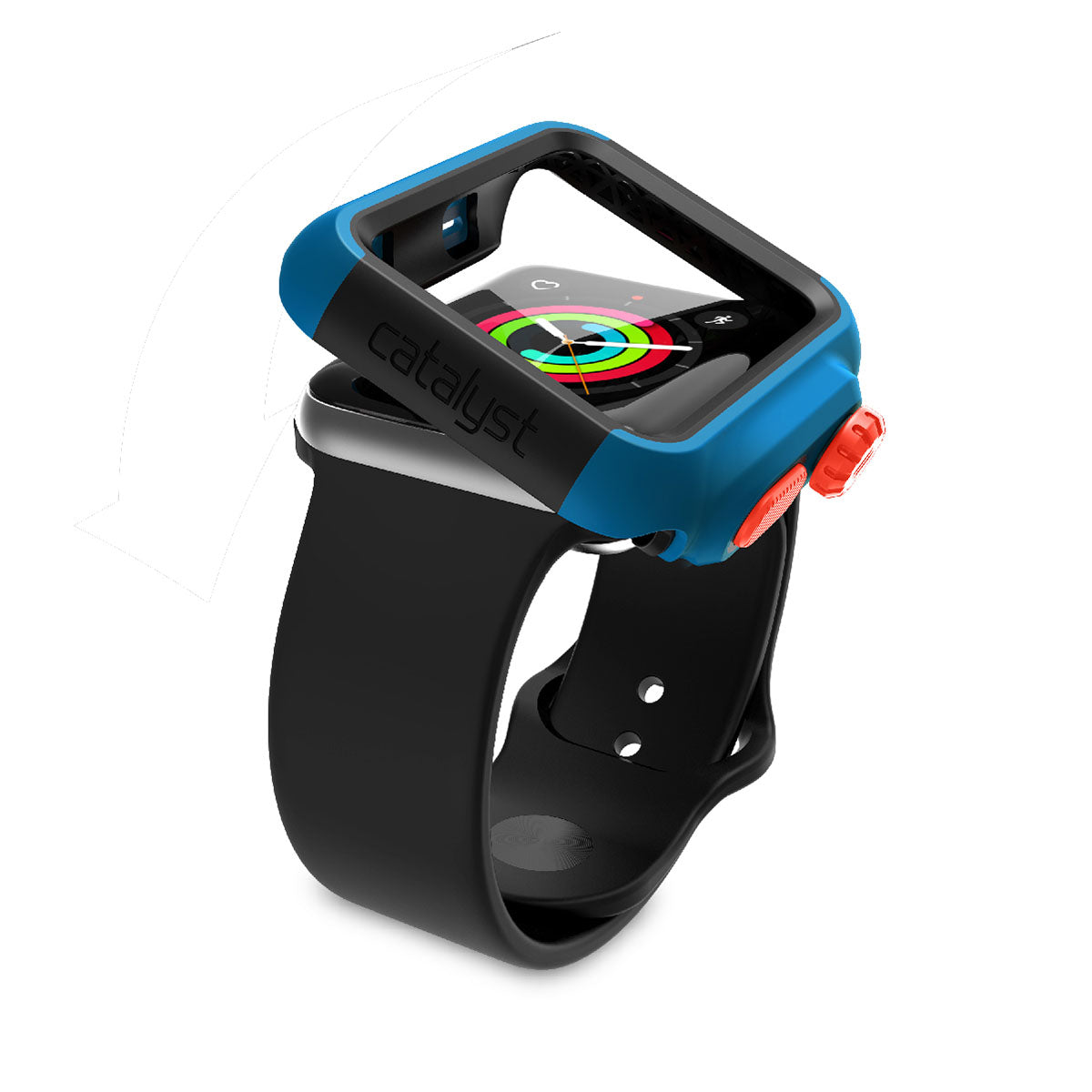 catalyst apple watch series 3 2 42mm impact protection case blue ridge sunset impact case uninstalled on top of the apple watch