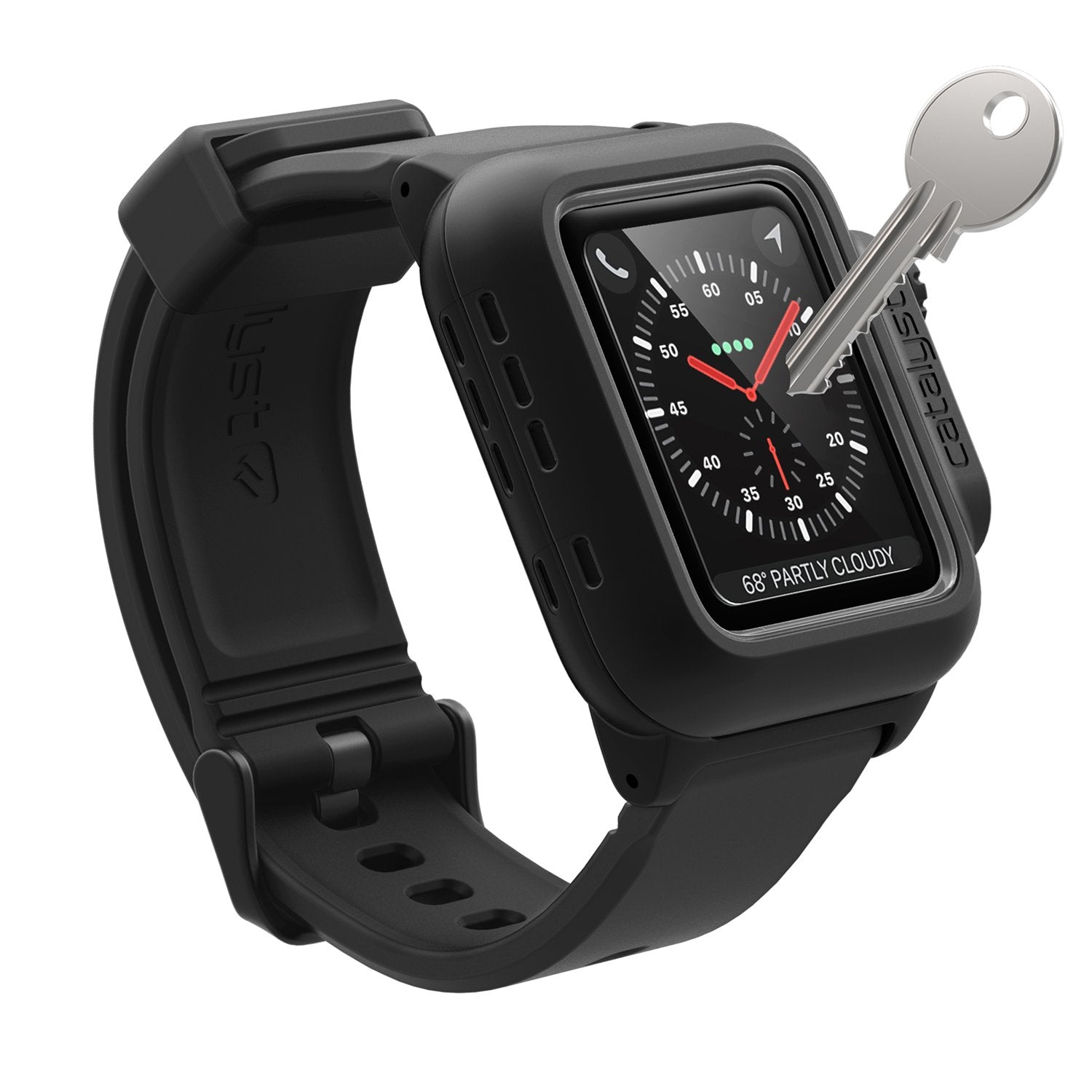 Catalyst Apple Watch Series 3 and 2 42mm Screen Potector showing apple watch with a key