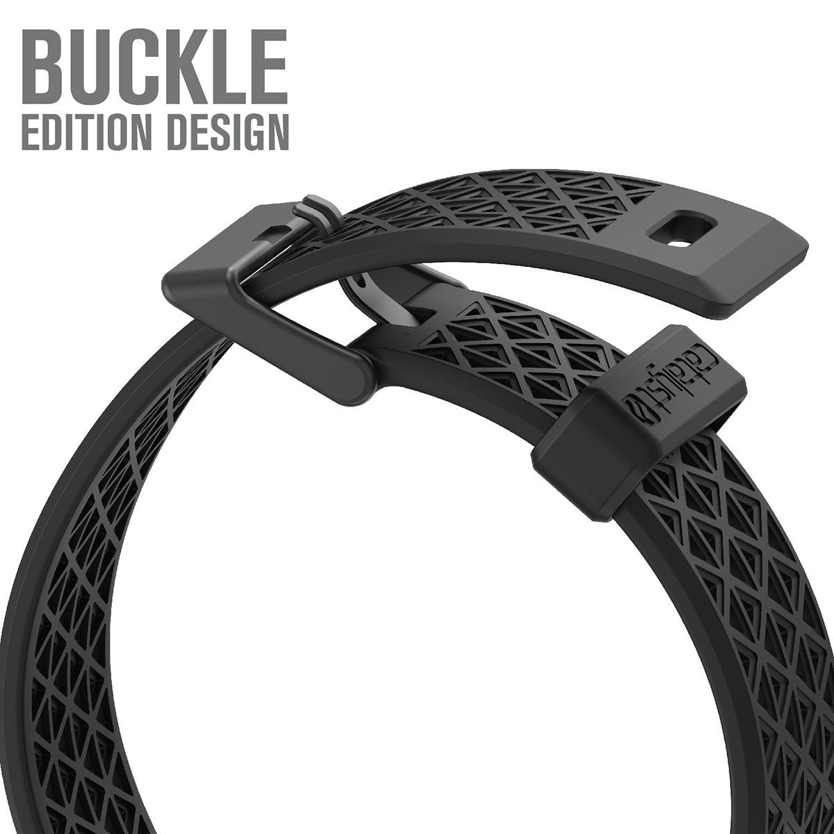 catalyst apple watch series 9 8 7 6 5 4 SE Gen 2 1 38 40 41mm sport band buckle edition showing the buckle edition design black text reads buckle edition design