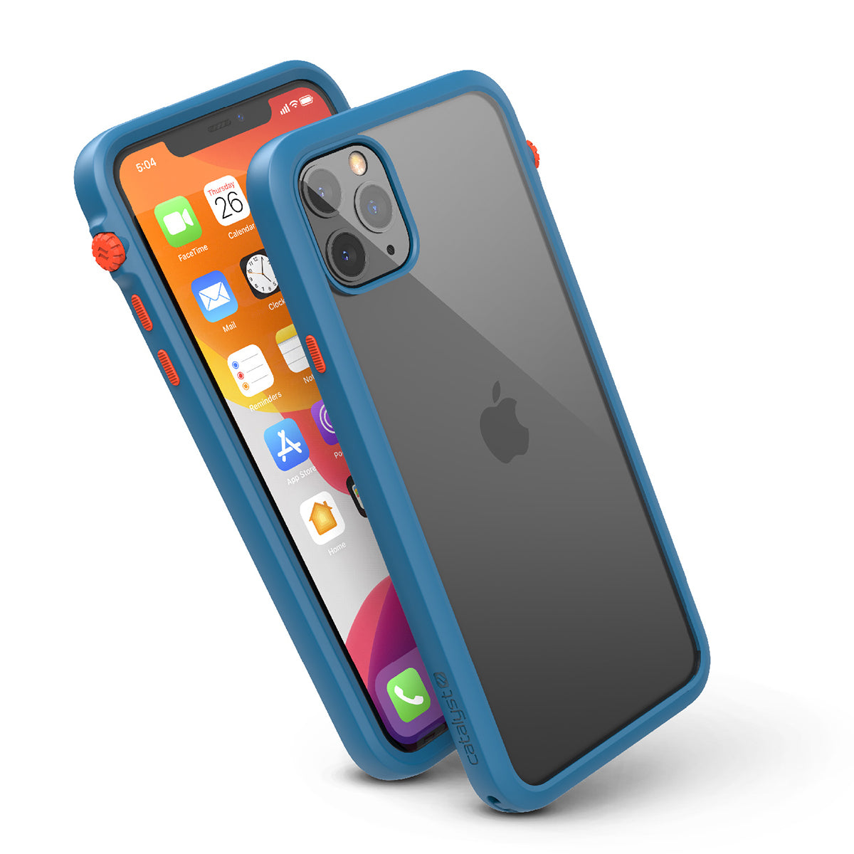 catalyst iPhone 11 series impact protection case bluerdige sunset showing side views and buttons of the case for iPhone 11 pro max