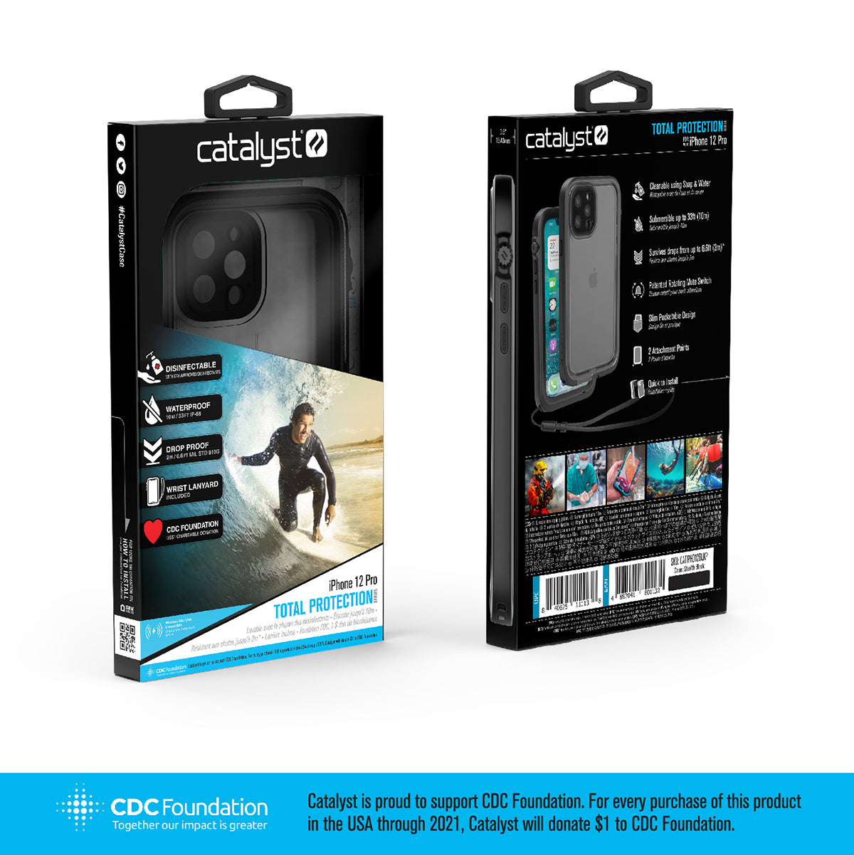 Catalyst iPhone 12 Pro waterproof case total protection sample packaging