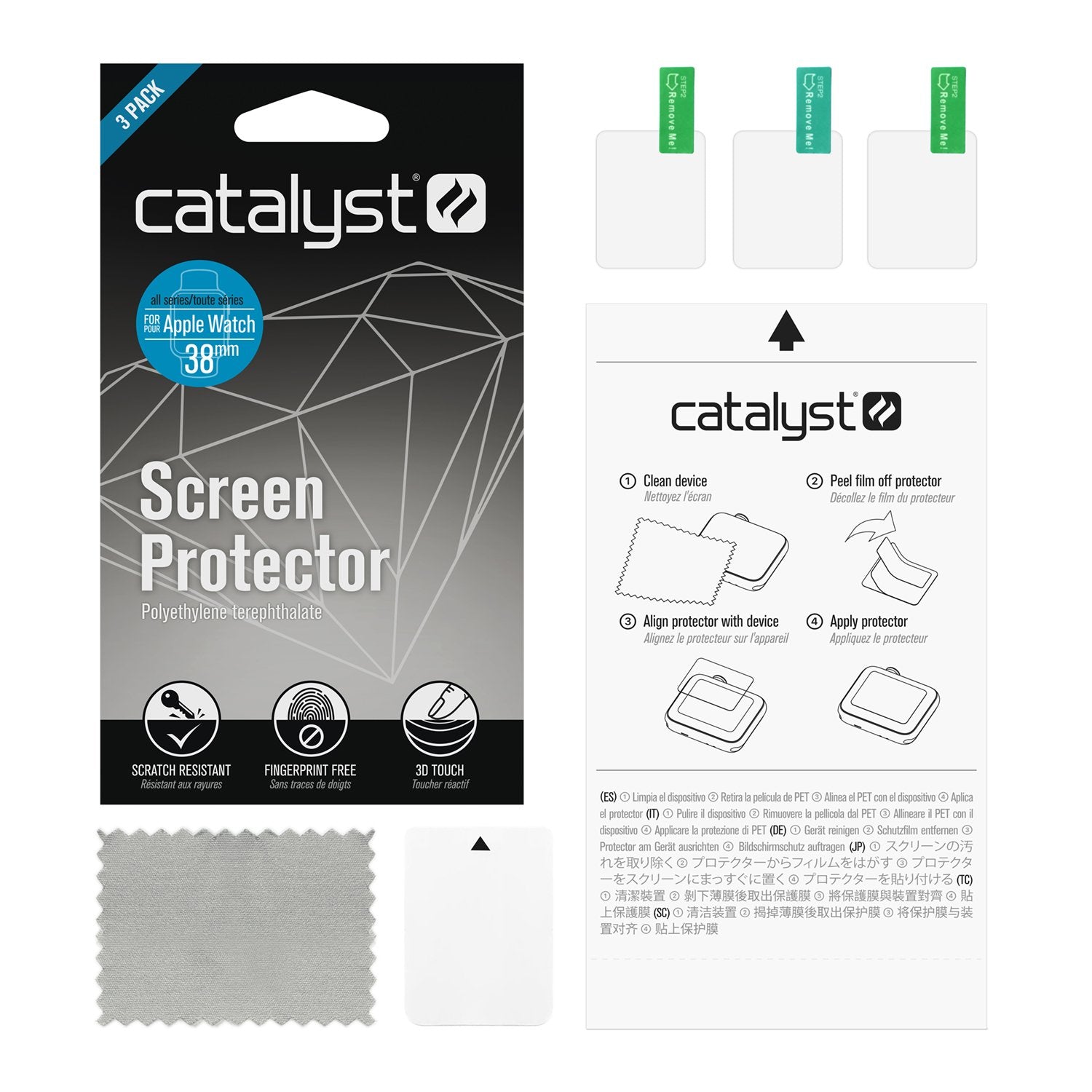 Screen Protector for 38mm Apple Watch - 3 Pack