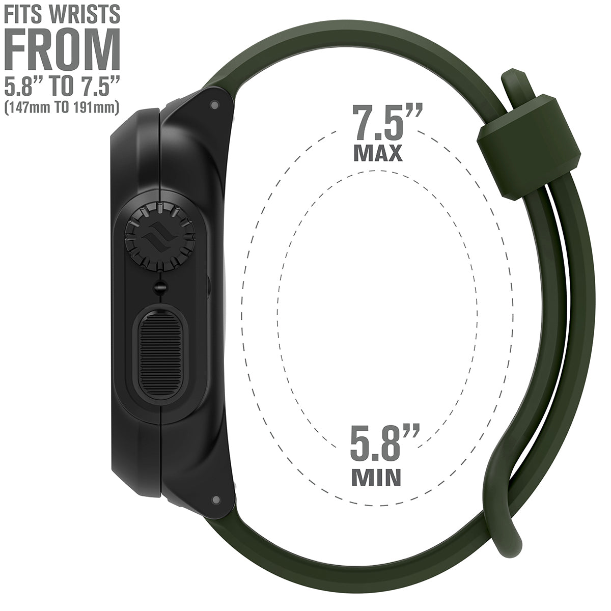 CAT22SBGRN | Sport Band for 38/40mm Catalyst Apple Watch Cases