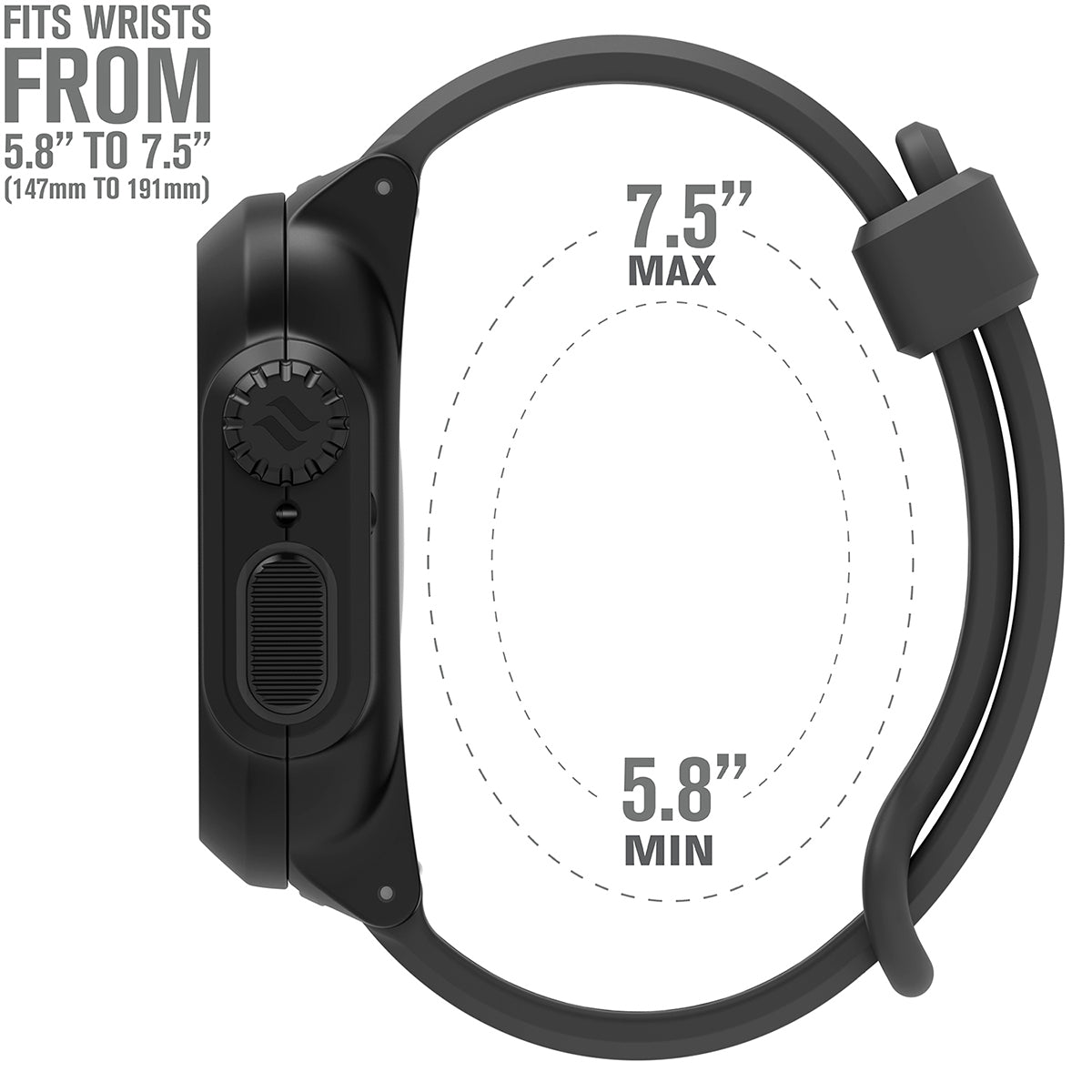 CAT22SBGRY | Sport Band for 38/40mm Catalyst Apple Watch Cases